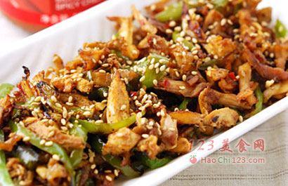 干煸麻辣鸡丝 做法及步骤