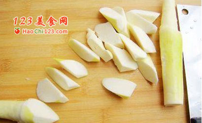 蚝汁炕茭白图解 做法及步骤