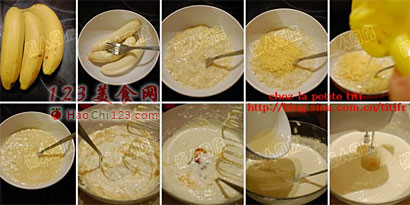 香蕉焦糖芝士蛋糕佐太妃糖酱图解 做法及步骤