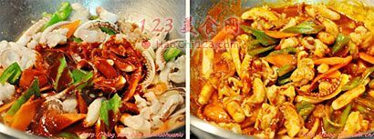 韩式酱爆鱿鱼 做法及步骤